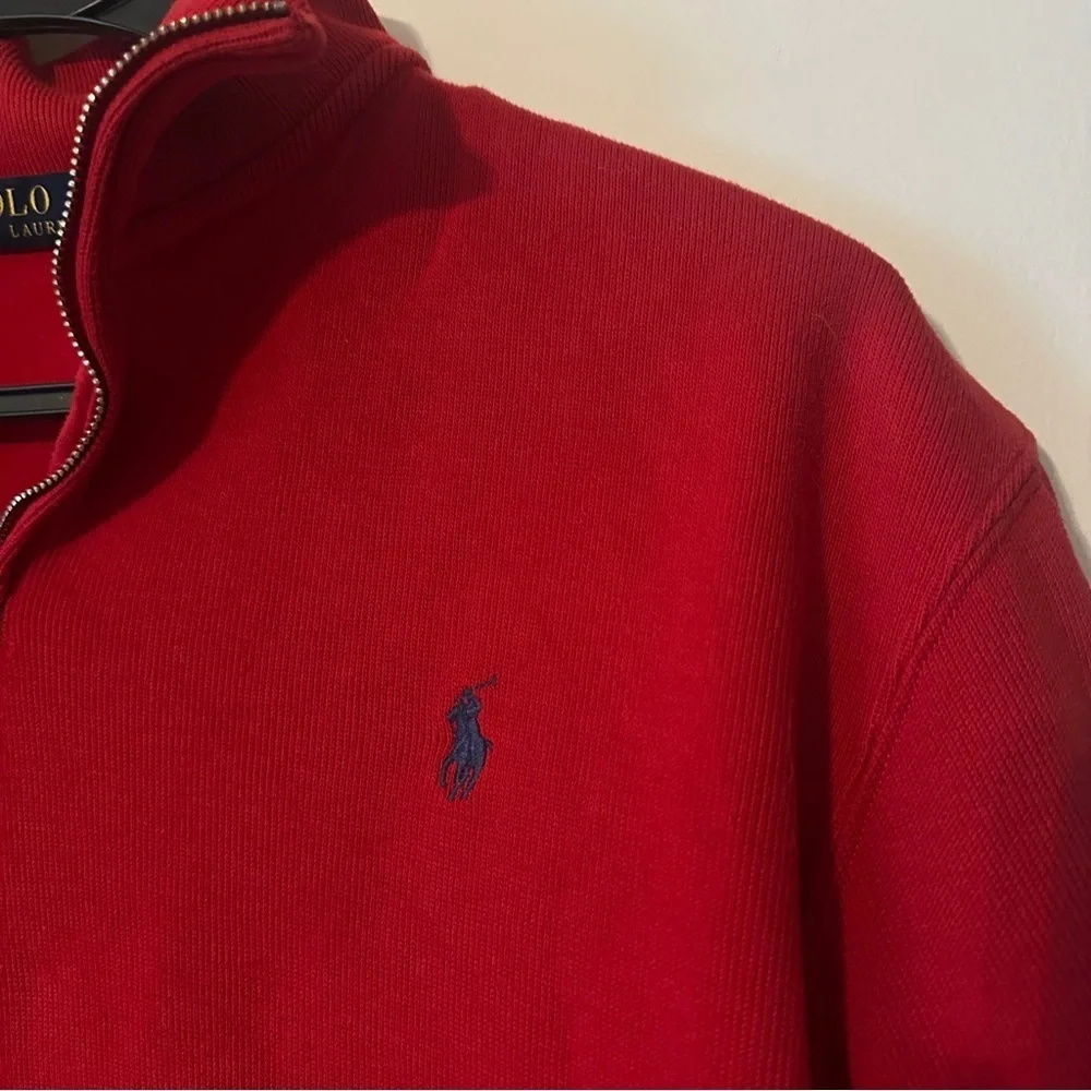 Polo Ralph Lauren Red Pullover 1/4 Zip Men XL
